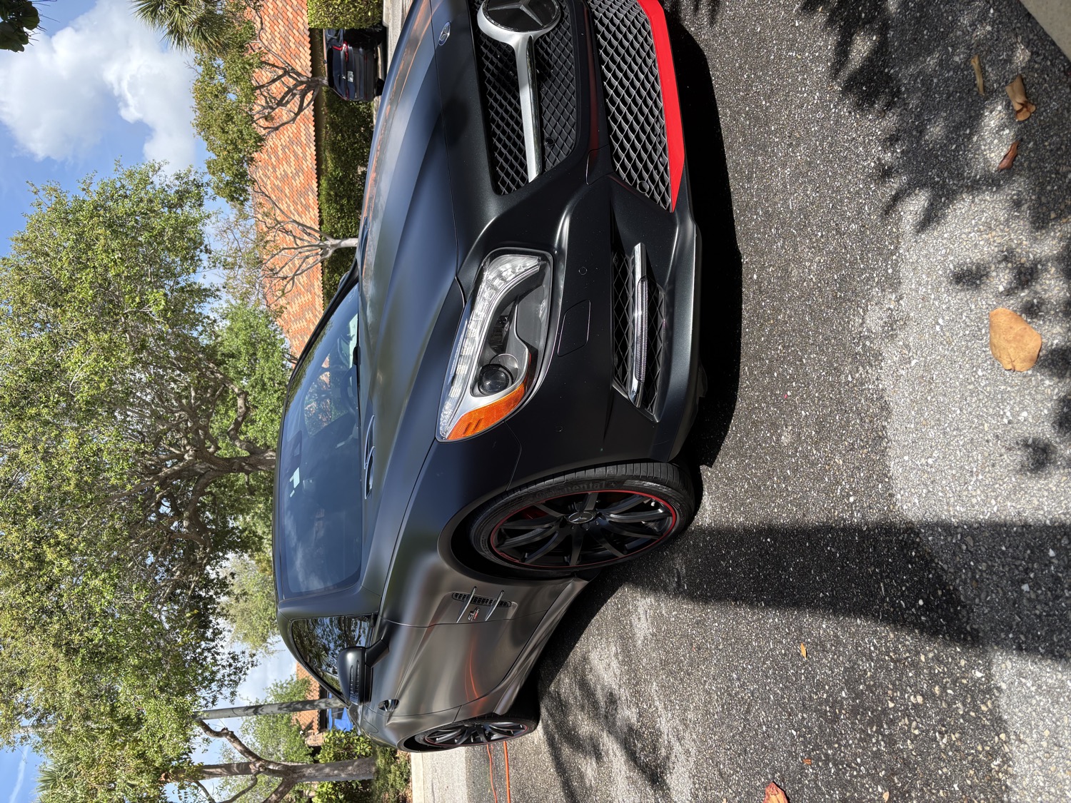 Matte black Mercedes AMG detailed