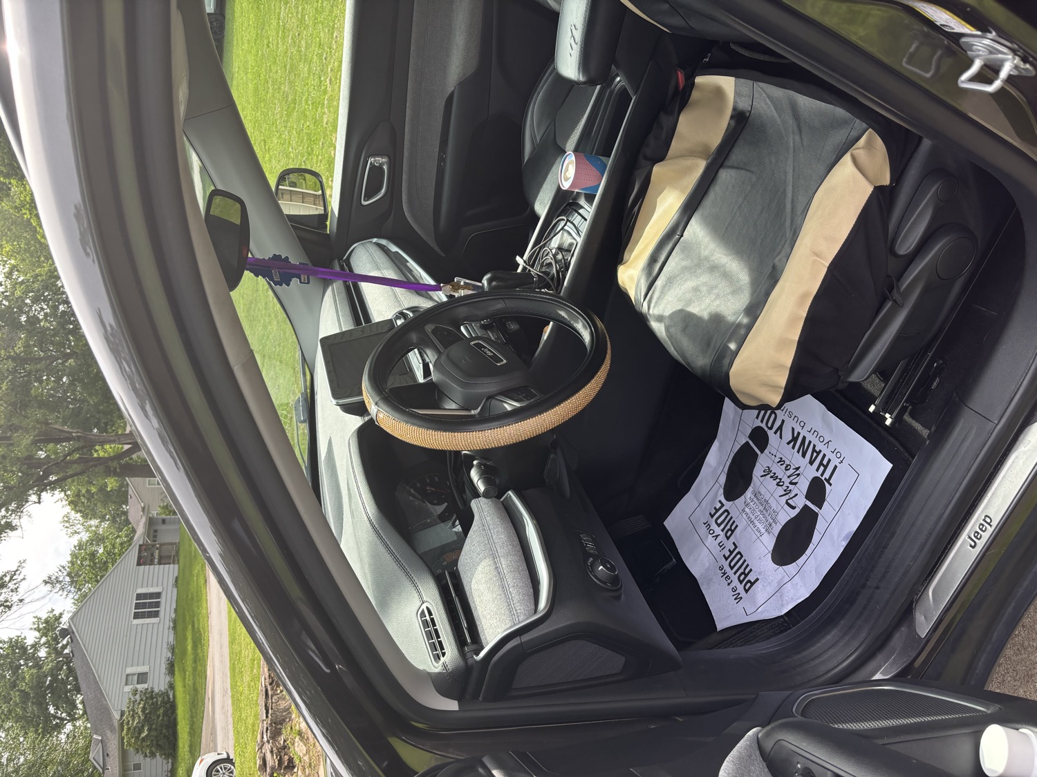 Detailed dashboard and steering wheel